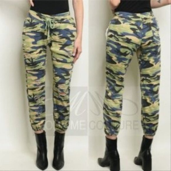 CAMO ARMY PRINT COMFY JOGGERS - Picture 4 of 4